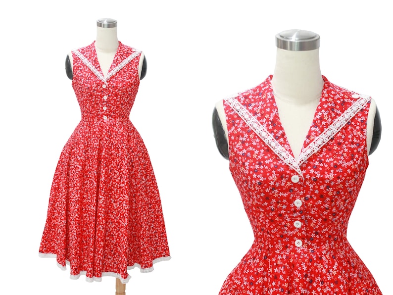 LOLO Dress #16 'In Your Choice Of Fabric' - Circle Skirt - Short sleeve - Retro Revers Collar - Rockabilly Dress - Pinup Dress - 1950s Dress 