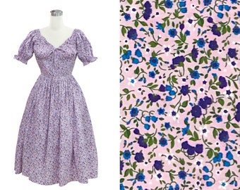 NEU! LOLO Dress #18 "Lavender Little Wildflowers" - Geraffter Rock - Sommerkleid - Picknick Kleid