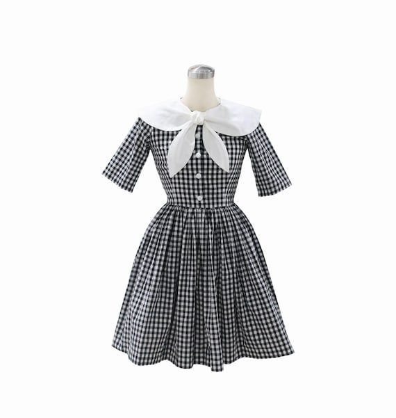 black sailor dress Plus Size Sailor Collar Sakura Bow Black Summer Dress – Sugarplum Store