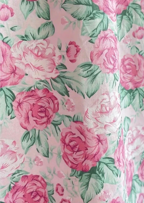 Meterware Wholesale Rosenstoff Rosa Blumen Baumwollstoff Rosen