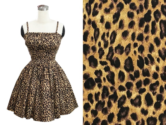 1950's leopard print dress 2025