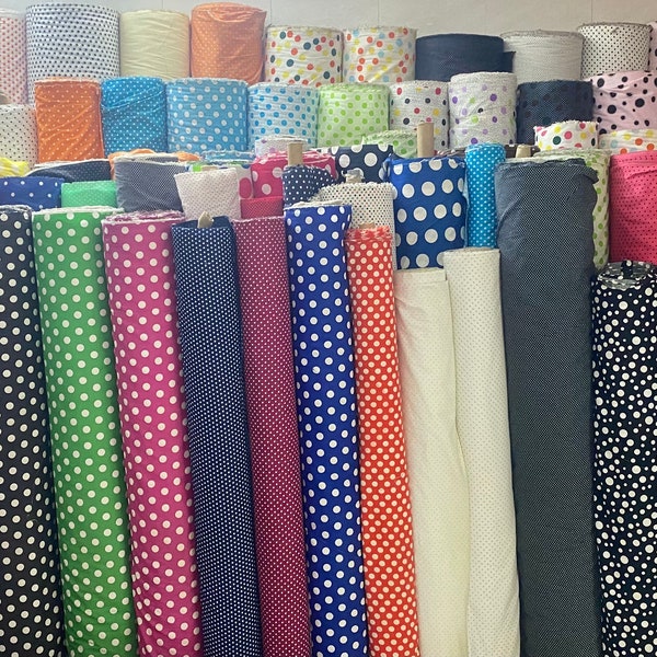 Fabric Polka Dot - full color of polka dots Fabric -  Cotton - By the Yard