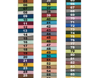 By the Yard - Full  Solid Colours Fabric - Cotton Fabric - 100 Percent of Cotton Fabric - Solid Dress Fabric - Bedding Fabric - BY THE YARD