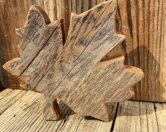 Fall Wooden Leaf, Barn wood Leaf