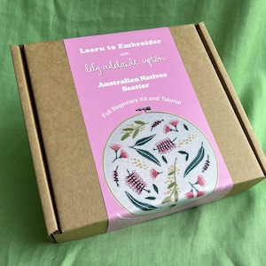 Embroidery Kit for Beginners - Australian Native Scatter - beginners kit and embroidery tutorial - Lily Adelaide Upton
