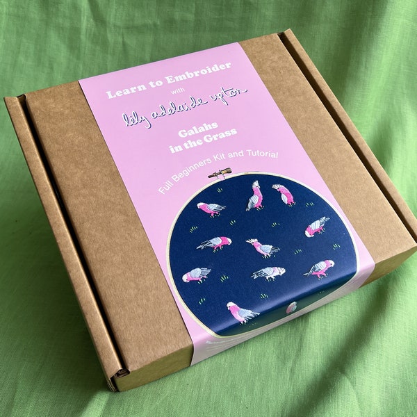 Aprende a bordar - Galahs - Kit para principiantes y tutorial de bordado - Lily Adelaide Upton