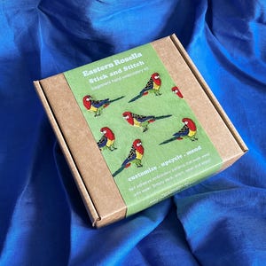 Eastern Rosella Stick and Stitch Embroidery Kit