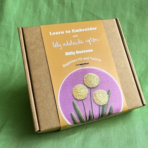 Embroidery Kit for Beginners - Billy Buttons - Australian Natives - beginners mini kit and tutorial
