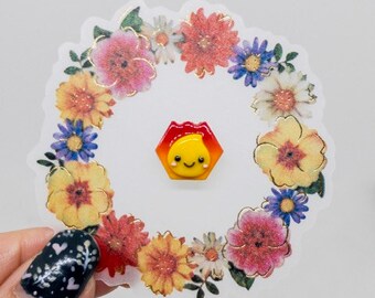 Calcifer Hexagon Pin