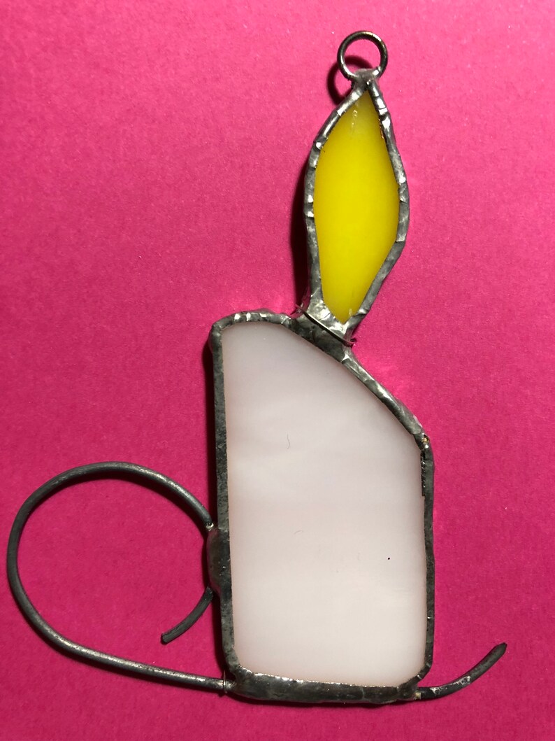 Gift in One Blank Insert Page Merry Christmas Leadlight Gift Card Stained Glass 13d Candle Mobile Attached to Card