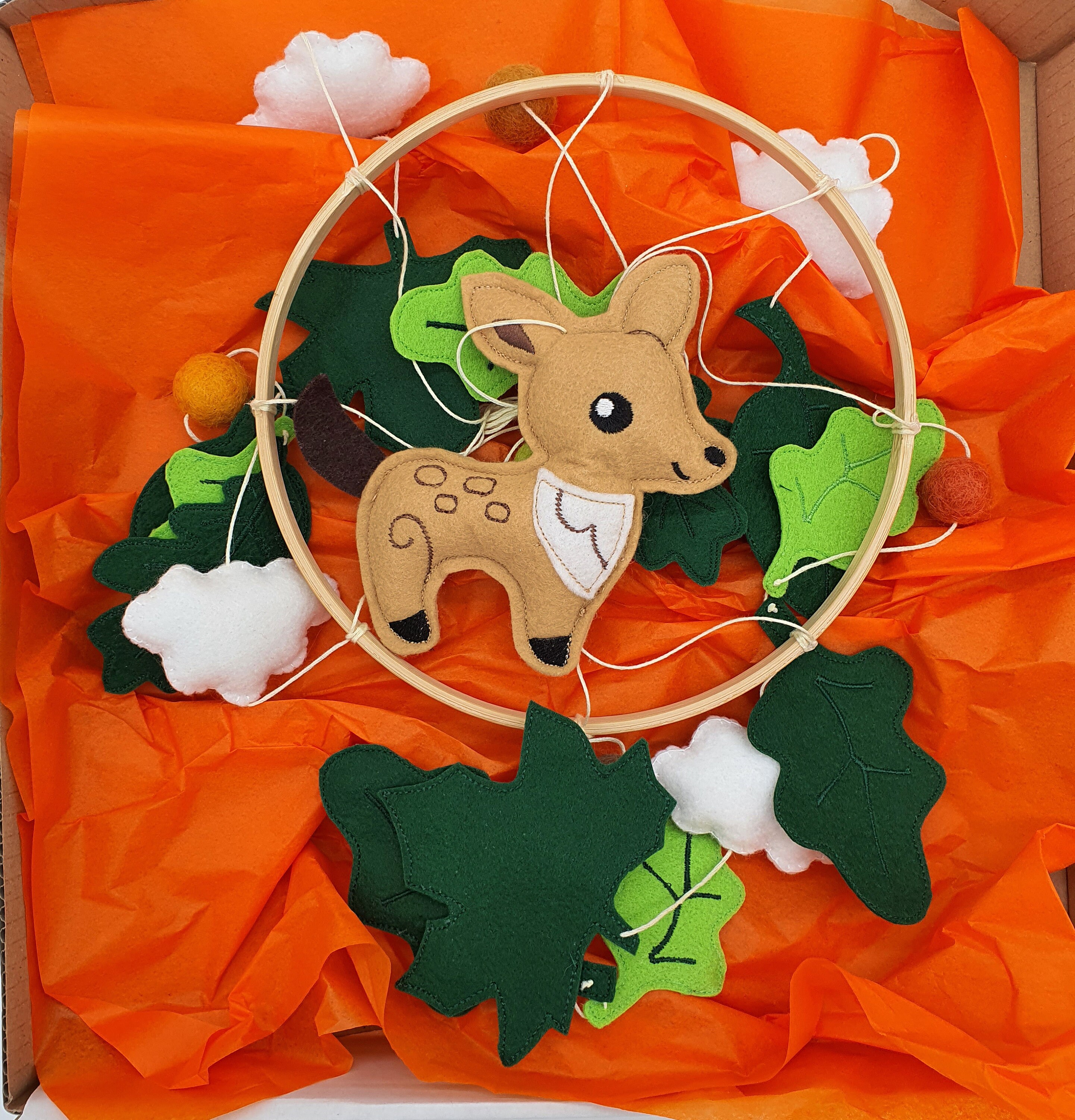 Woodland Nursery Mobile Deer Nursery Decor Baby Shower Etsy UK