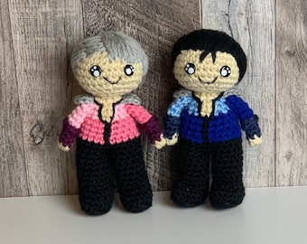 Ice Skaters YoI inspired Crochet Toy | Handmade Amigurumi Collectible