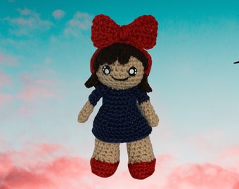 Kiki from Kiki’s Delivery Service, Studio Ghibli inspired Amigurumi Plush Doll Toy