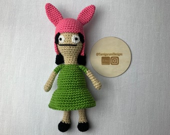 Louise Belcher from “Bob's Burgers” inspired Crochet Toy | Handmade Amigurumi Collectible