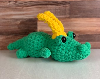 Alligator Loki from “Loki (TV Series)” inspired Crochet Toy | Handmade Amigurumi Collectible