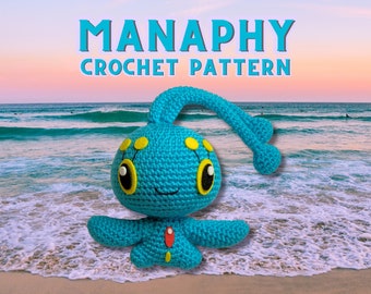 Manaphy Pokémon Inspired Amigurumi Crochet Pattern