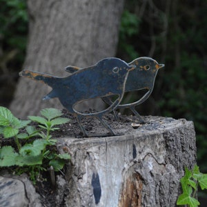 Rusty robin Rusty metal robin rusty metal bird garden bird garden ornament garden metal art image 2