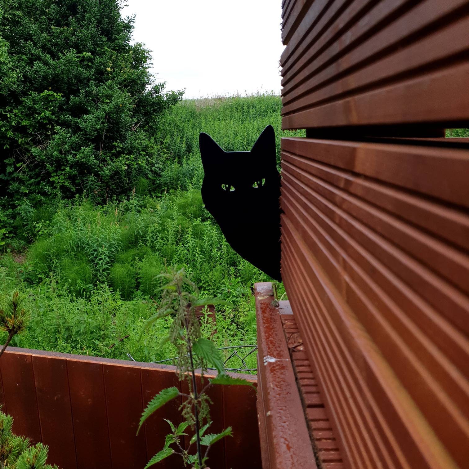 Black cat metal cat rusty cat cat ornament garden ornament Etsy