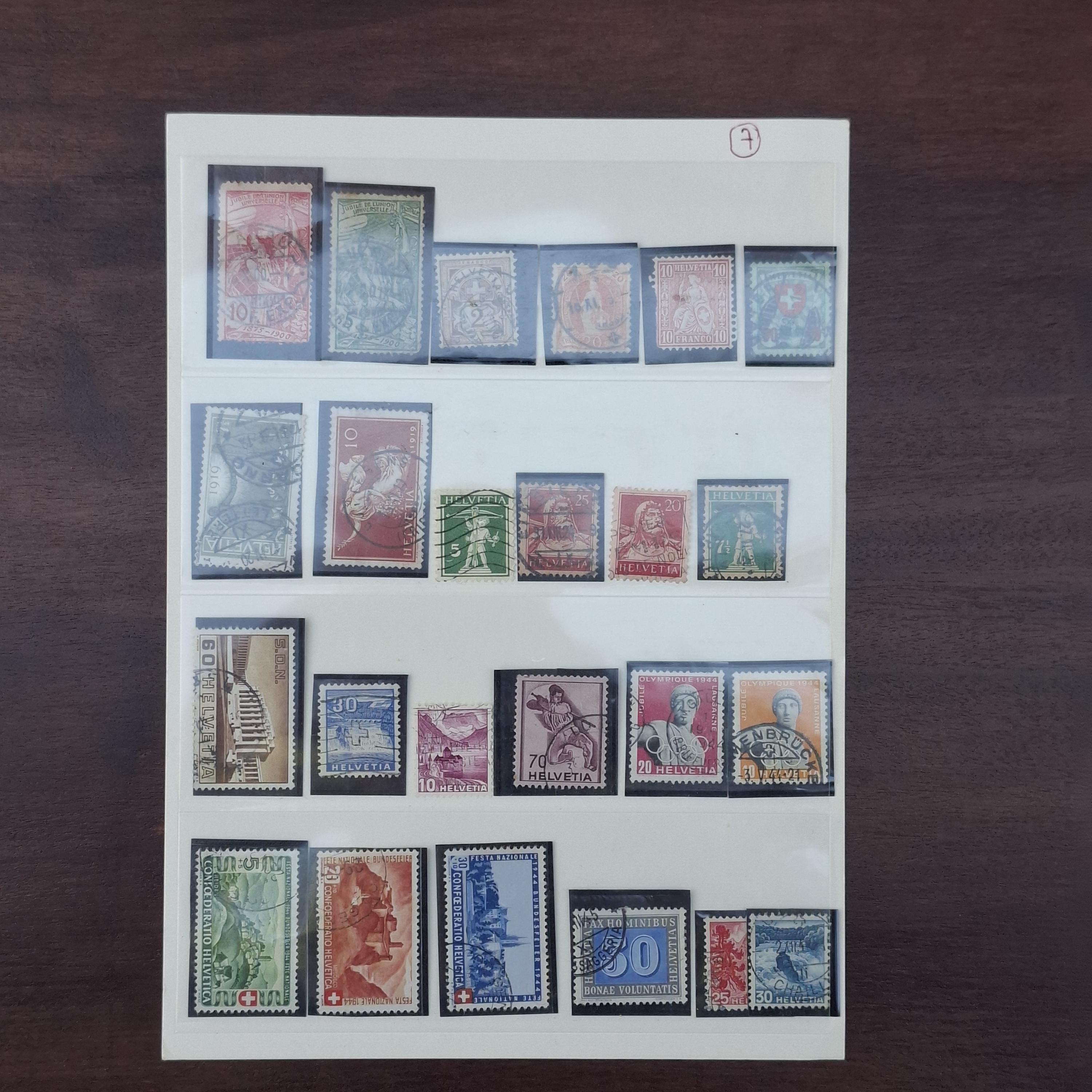 Swiss stamp helvetia - Etsy 日本