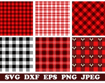 buffalo plaid svg etsy