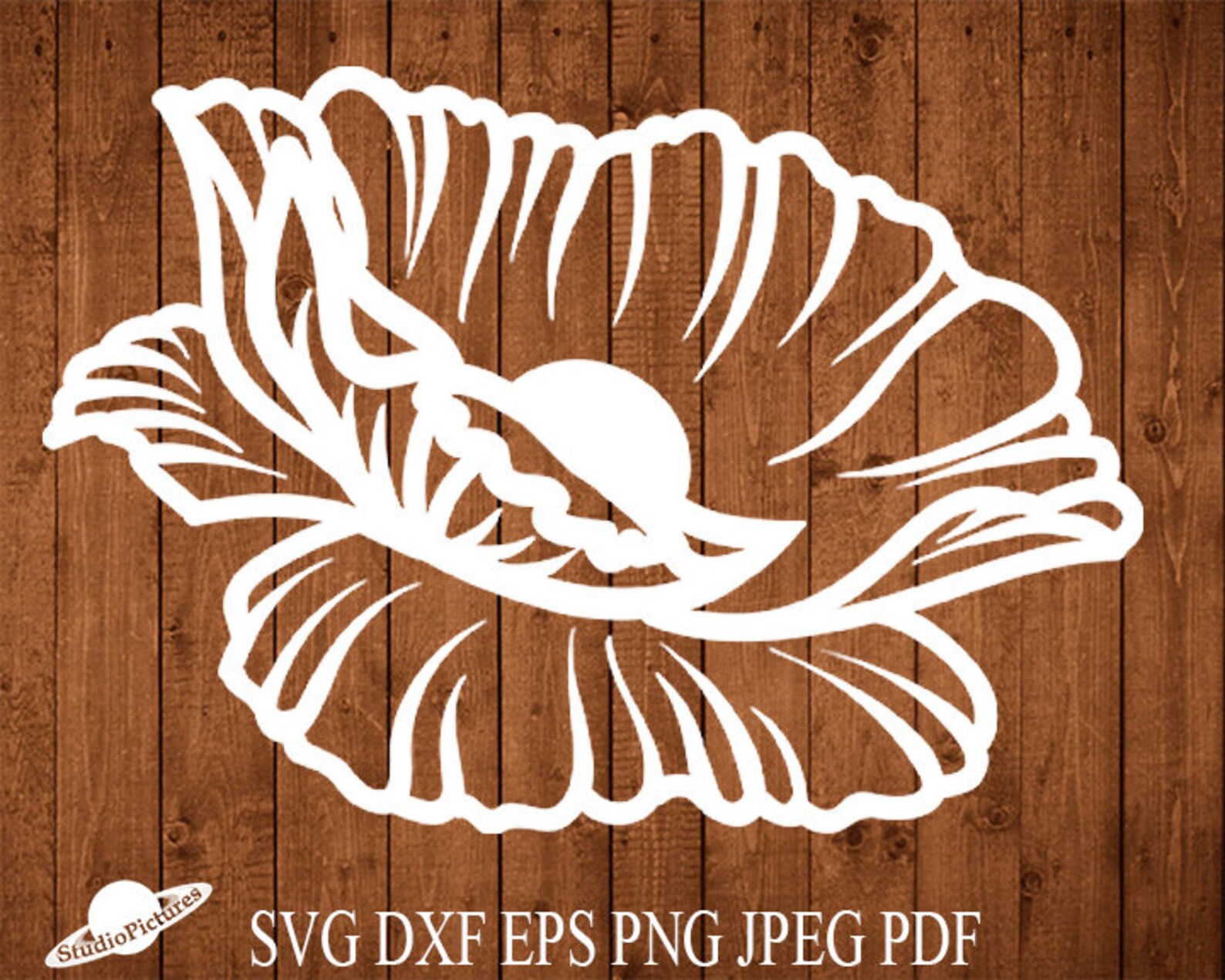 Poppy Svg Poppy Clipart Poppy Cut File Poppy Silhouette Etsy