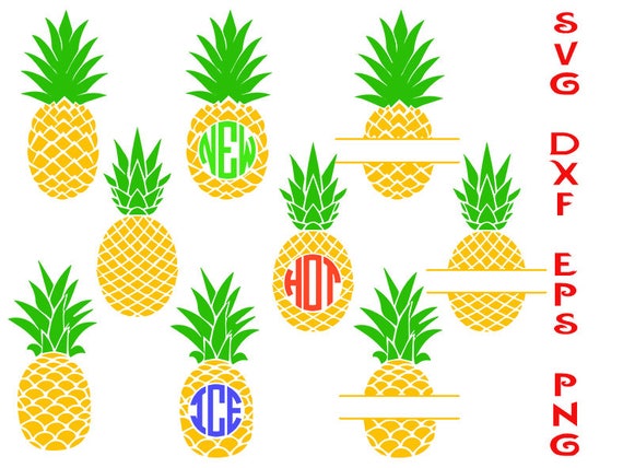 Ananas Svg Ananas Aufkleber Ananas Clipart Ananas Vorlage Etsy