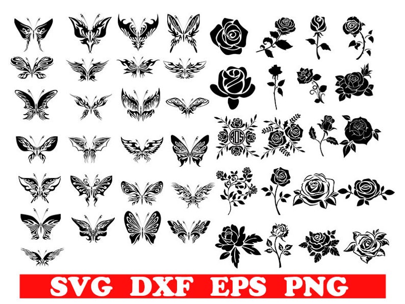 Free Free 169 Butterfly Rose Svg SVG PNG EPS DXF File