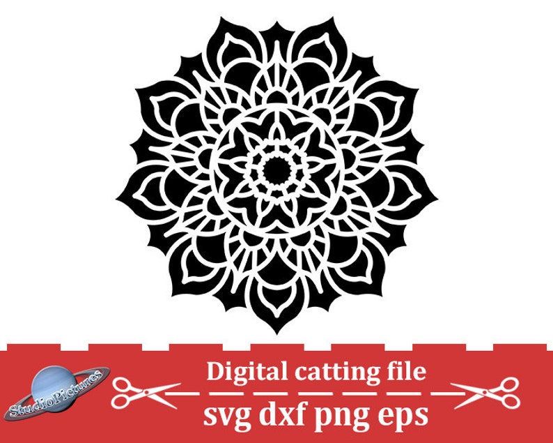 Download Mandala Design Mandala Cut File Silhouette Mandala Svg Mandala Svg Floral Mandala Svg Wall Art Decal Mandala Stencil Mandala Design Craft Supplies Tools Scrapbooking