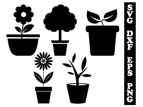 Free Free 233 Silhouette Flower Pot Svg SVG PNG EPS DXF File