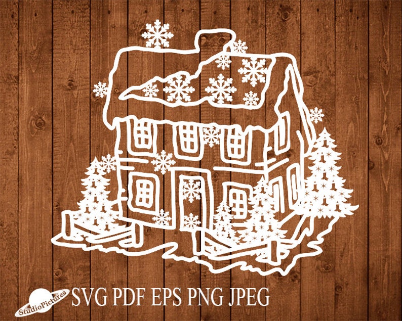 Download Christmas House Svg Christmas Stencil Christmas Scenes Svg Etsy