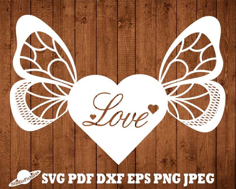 Free Free 268 Heart Shaped Wing Butterfly Heart Svg SVG PNG EPS DXF File