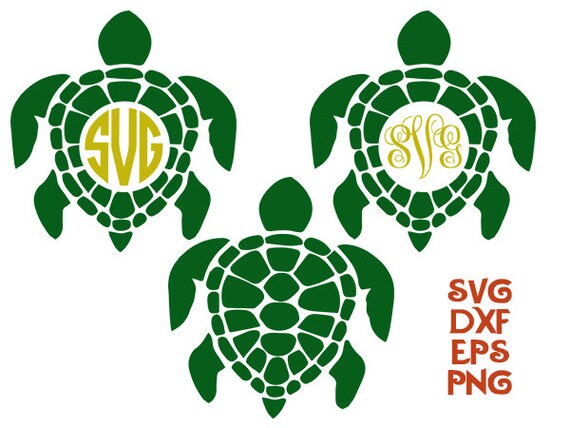 Download Turtle cricut turtle svg turtles dxf turtles monogram | Etsy
