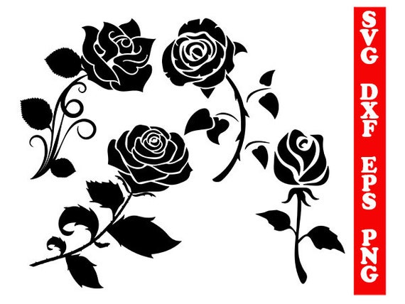 Free Free 303 Silhouette Rose Flower Svg SVG PNG EPS DXF File