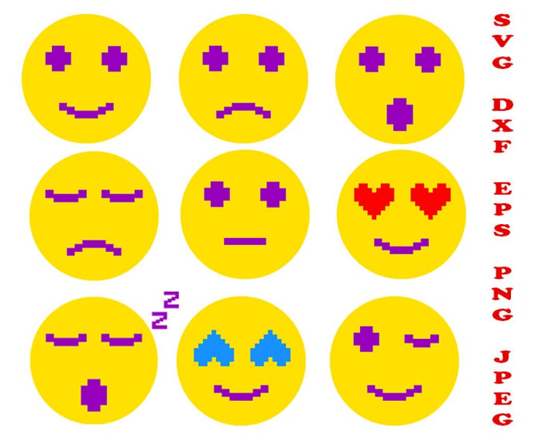 Download Emoji svg emoji clipart emoji shirts smiles clipart | Etsy