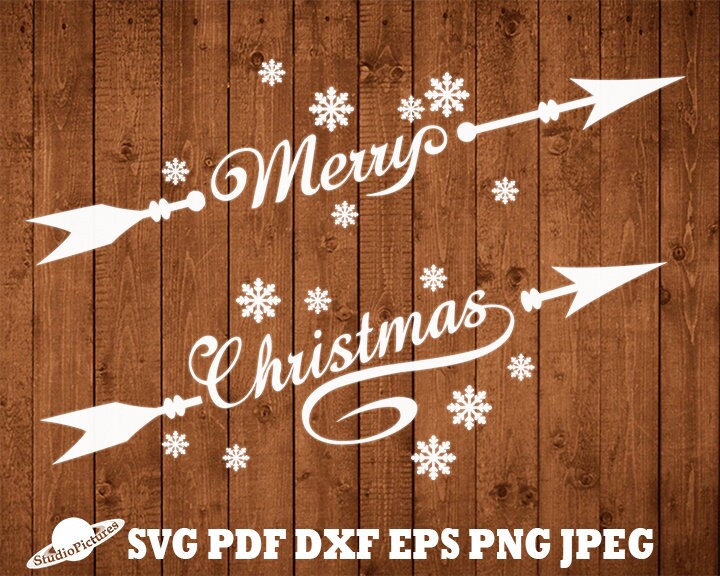 2 Christmas arrow svg merry christmas svg christmas cut | Etsy