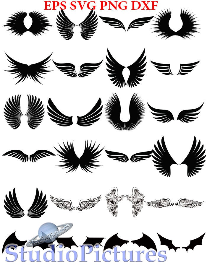 Multi Layered Angel Wings Svg For Cricut - Layered SVG Cut File - Best Multi Layered Angel Wings Svg For Cricut - Layered SVG Cut File - Best