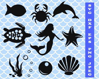 Download Mermaid and fish | Etsy