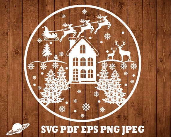 Download Free Christmas Scene Svg New Year Svg Baubles Svg Winter Scenes Etsy SVG DXF Cut File