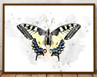 BUTTERFLY Watercolor Art Print, Butterfly Painting Watercolor Print Butterfly Wall Art Print Poster Butterfly Wall Decor Butterfly Printable