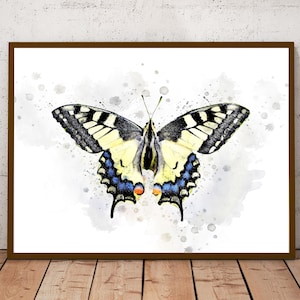 BUTTERFLY Watercolor Art Print, Butterfly Painting Watercolor Print Butterfly Wall Art Print Poster Butterfly Wall Decor Butterfly Printable