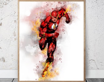 The Flash Wall Art Etsy