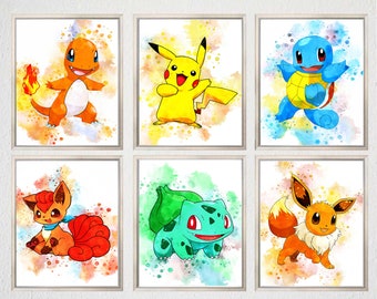 Pokemon Art Poster Etsy Pokemon Art Poster Etsy