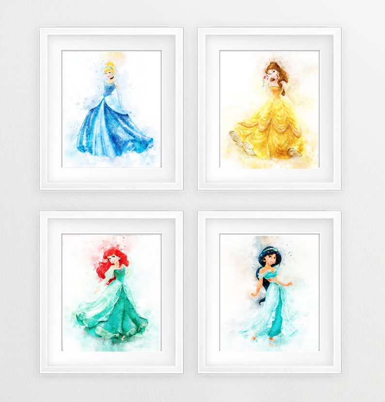 Set 15 Disney Princess Printable Art INSTANT DOWNLOAD Disney Etsy