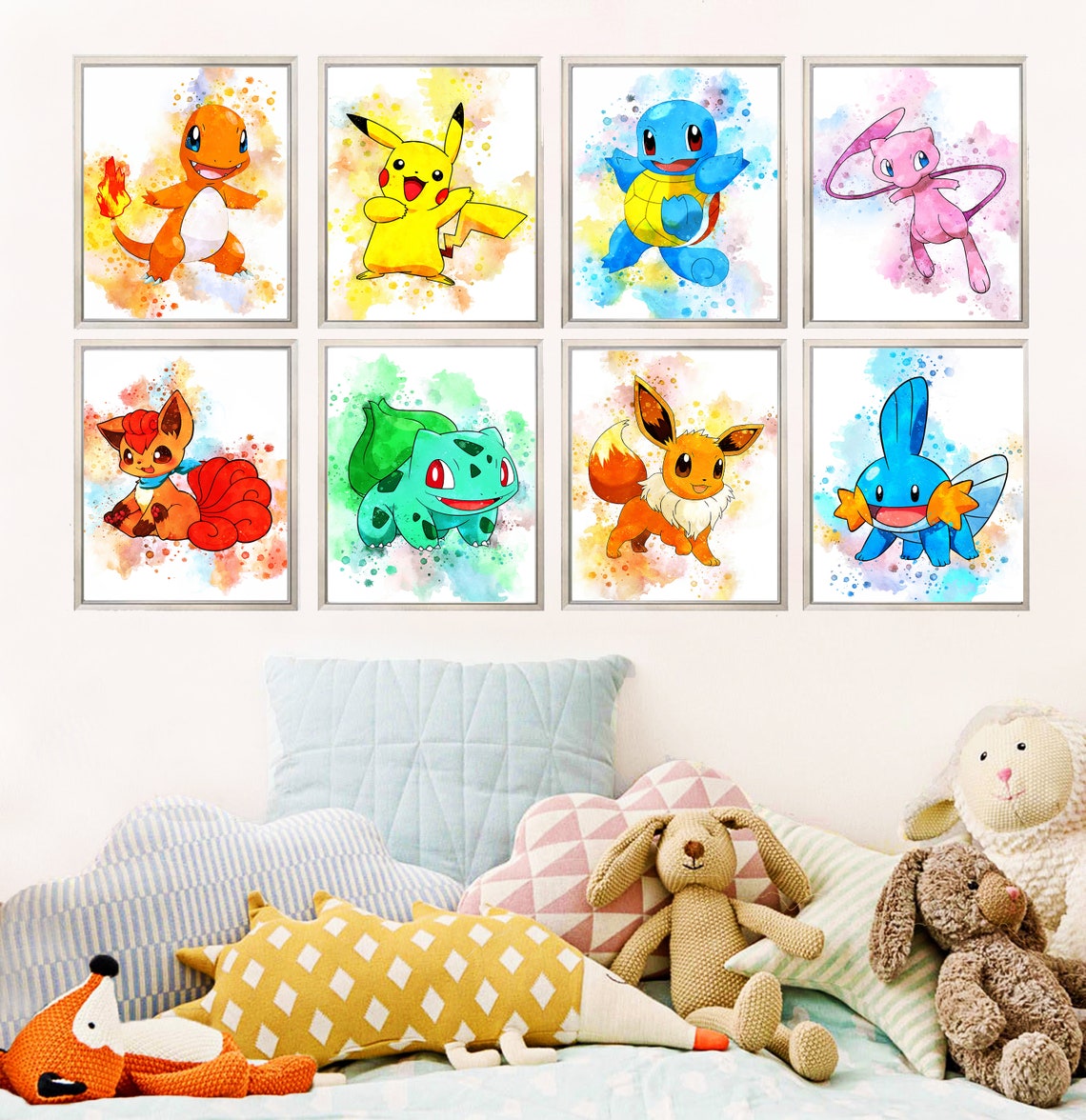 SET 8 POKEMON PRINTABLE Art Pokemon Prints Pokemon Poster | Etsy