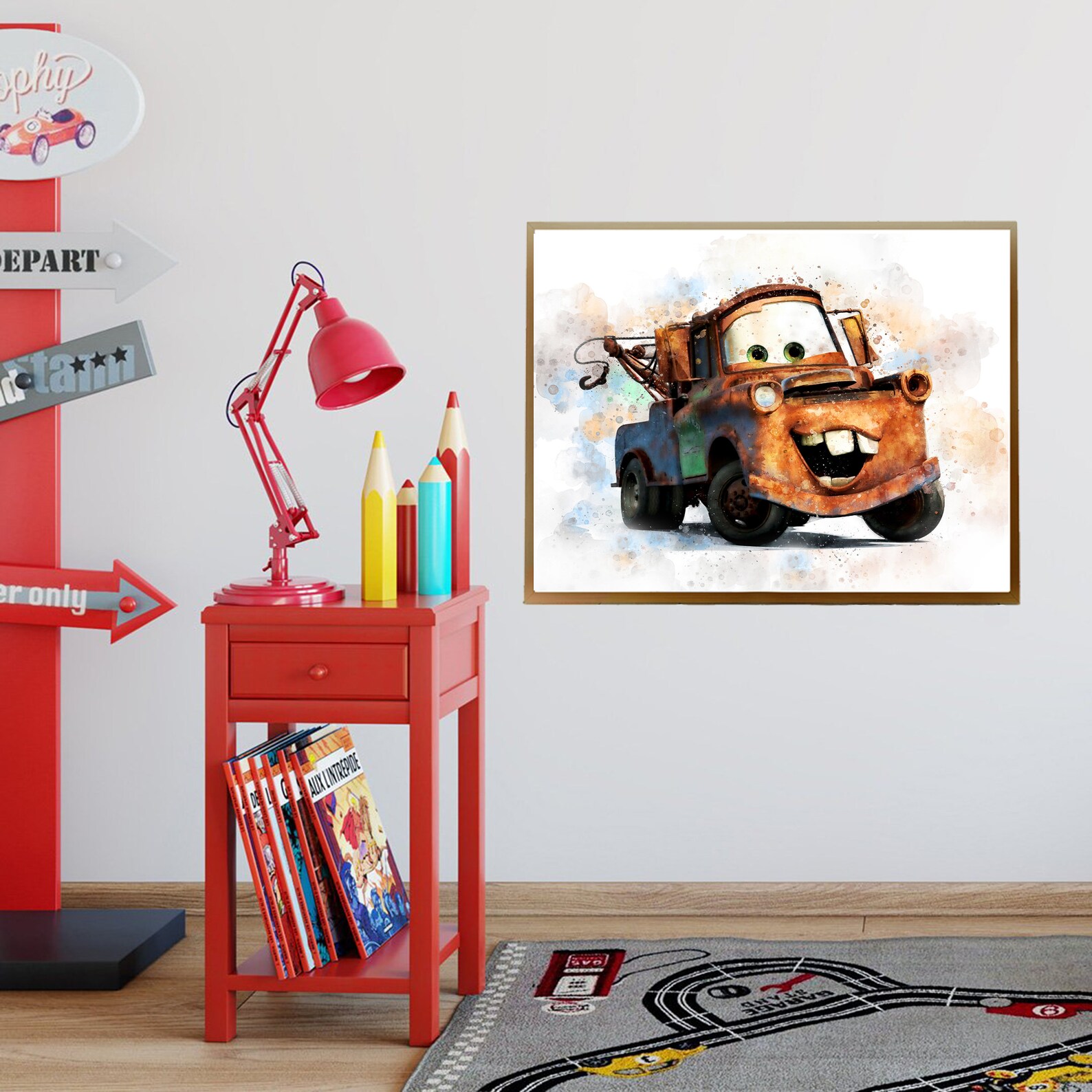 Tow Mater Art Digital Print Mater Print Mater Poster Disney | Etsy
