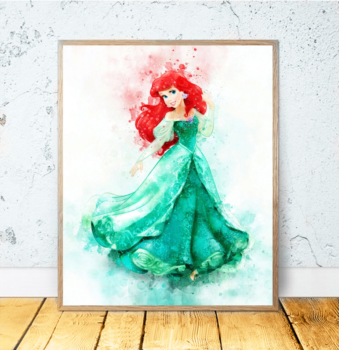 Set 4 Disney Princess Watercolor Prints INSTANT DOWNLOAD | Etsy