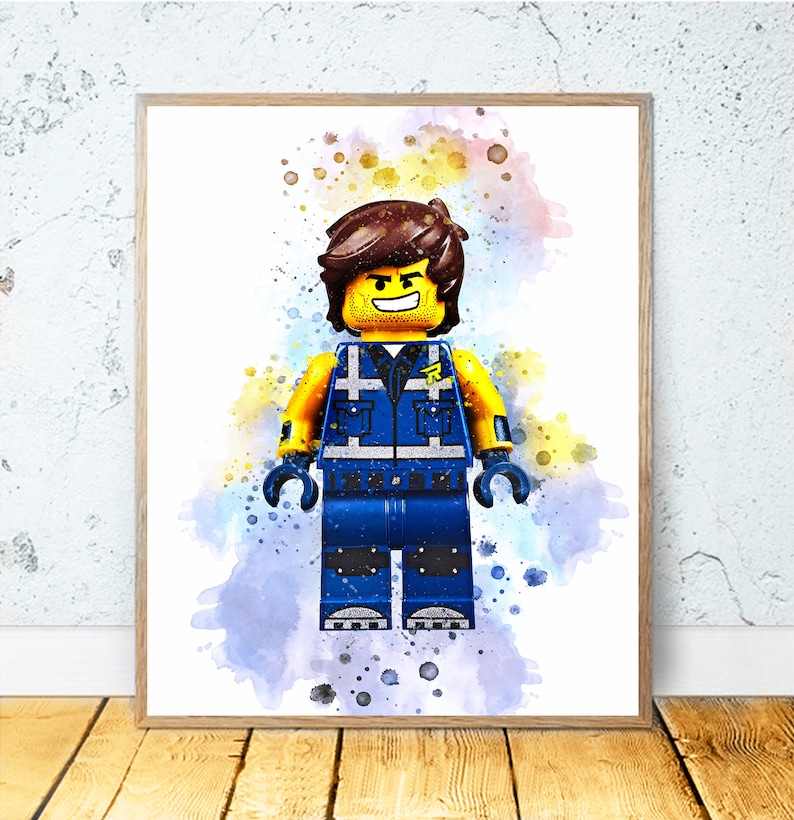 Rex PRINTABLE ART The LEGO Movie Rex Watercolor Digital Print | Etsy