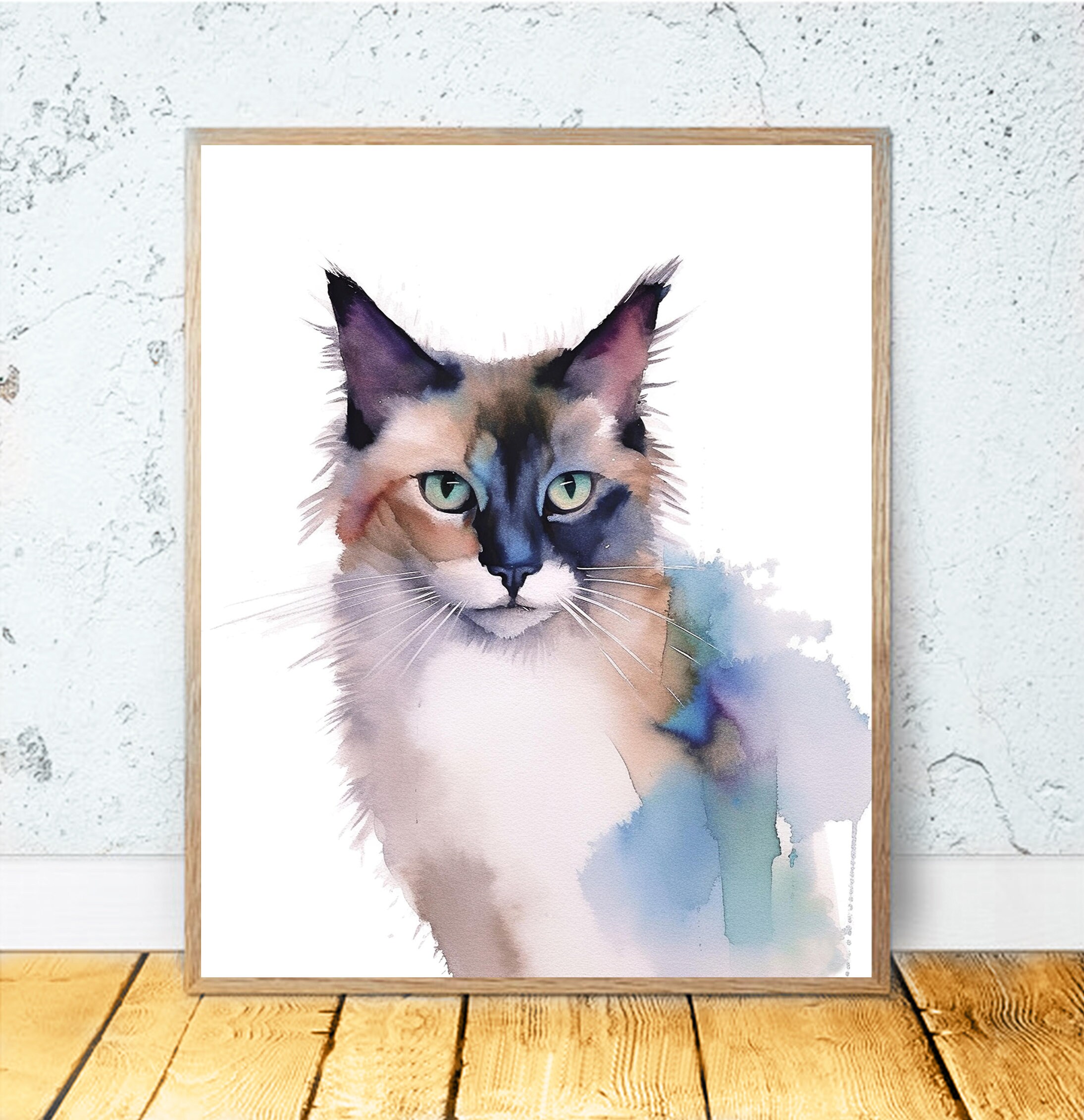 Cat Watercolor PRINTABLE ART Cat Print Cat Painting Cat Art Cat Lover Gift Cat Decor Cat Gifts Cat Print Animal Print Cute Art Cat Download