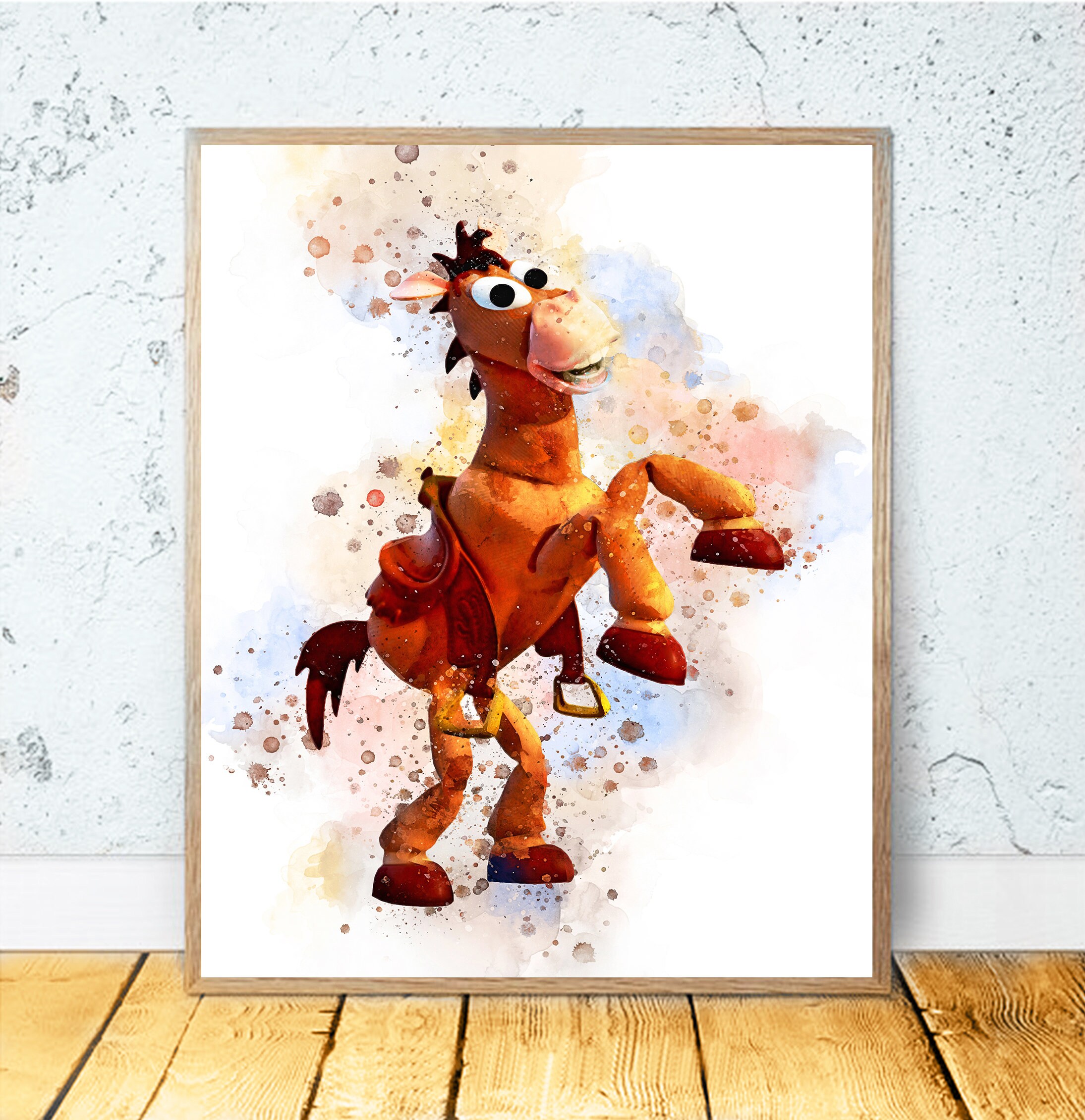 BULLSEYE Toy Story PRINTABLE ART Watercolor Bullseye Horse Toy | Etsy