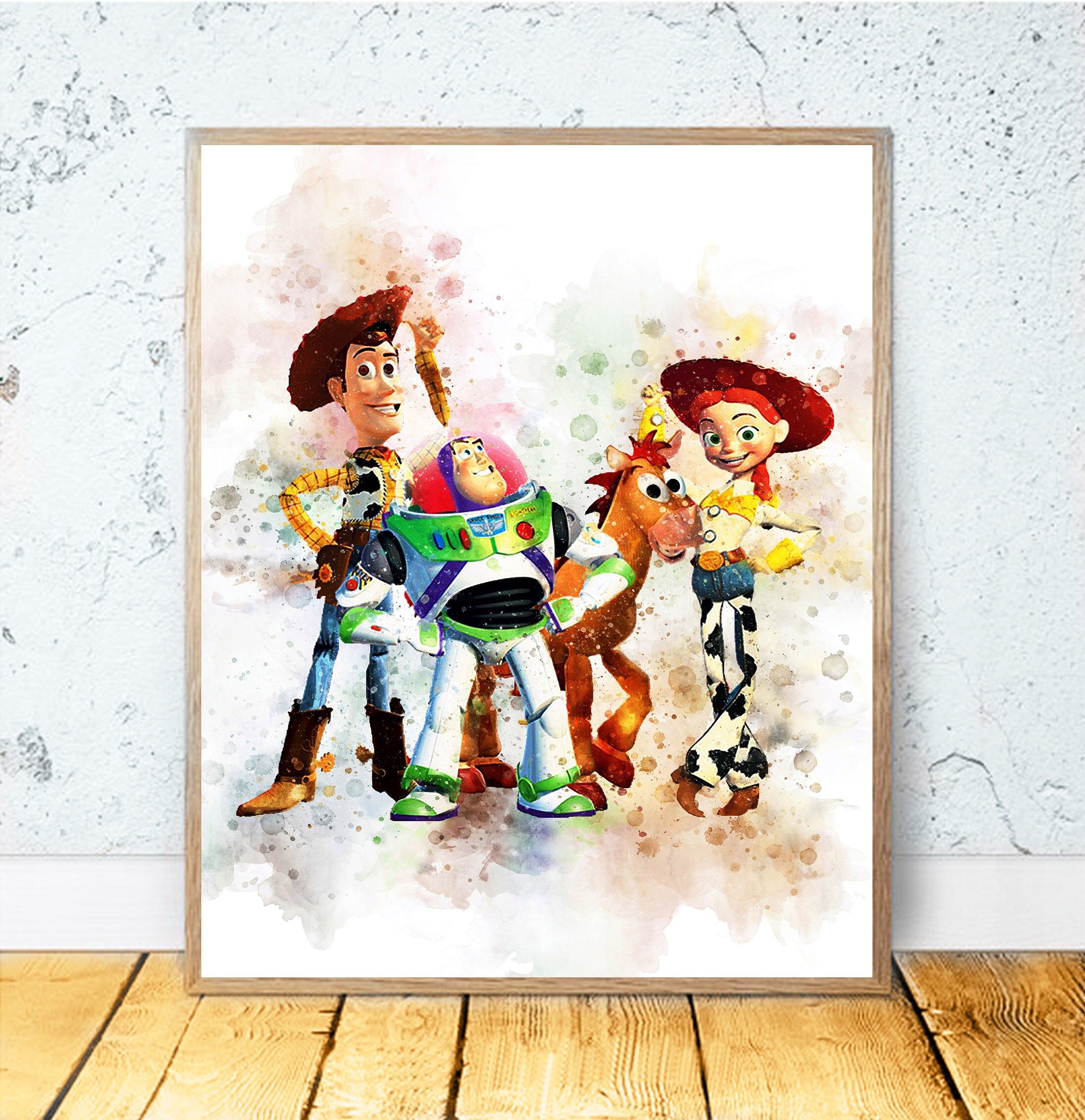 Toy Story Poster Art Print Watercolor Printable Toy Story Wa